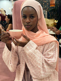 Mariam Dusty Pink Tweed Abaya