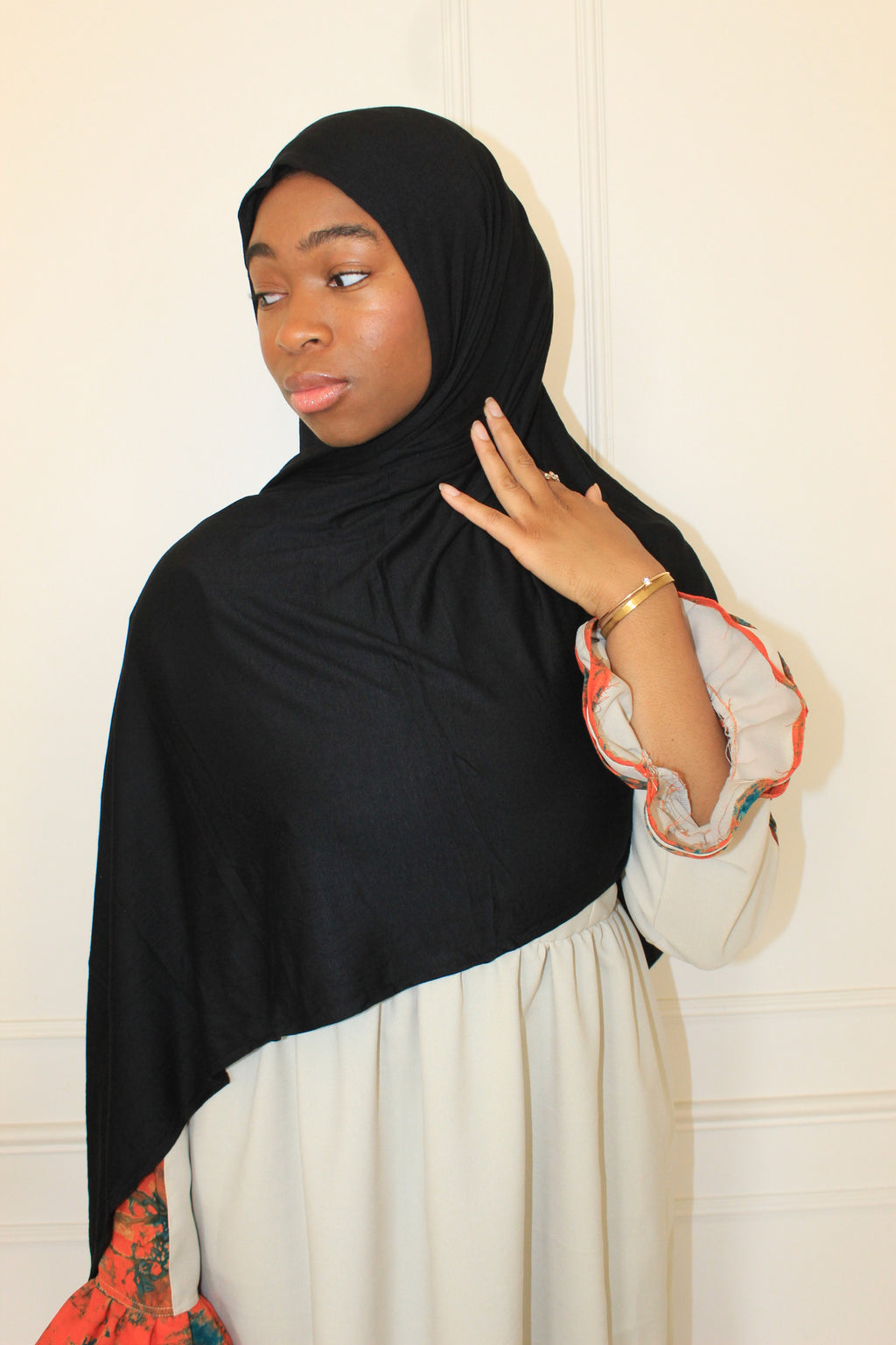 Premium Maxi Jersey Hijab-Black