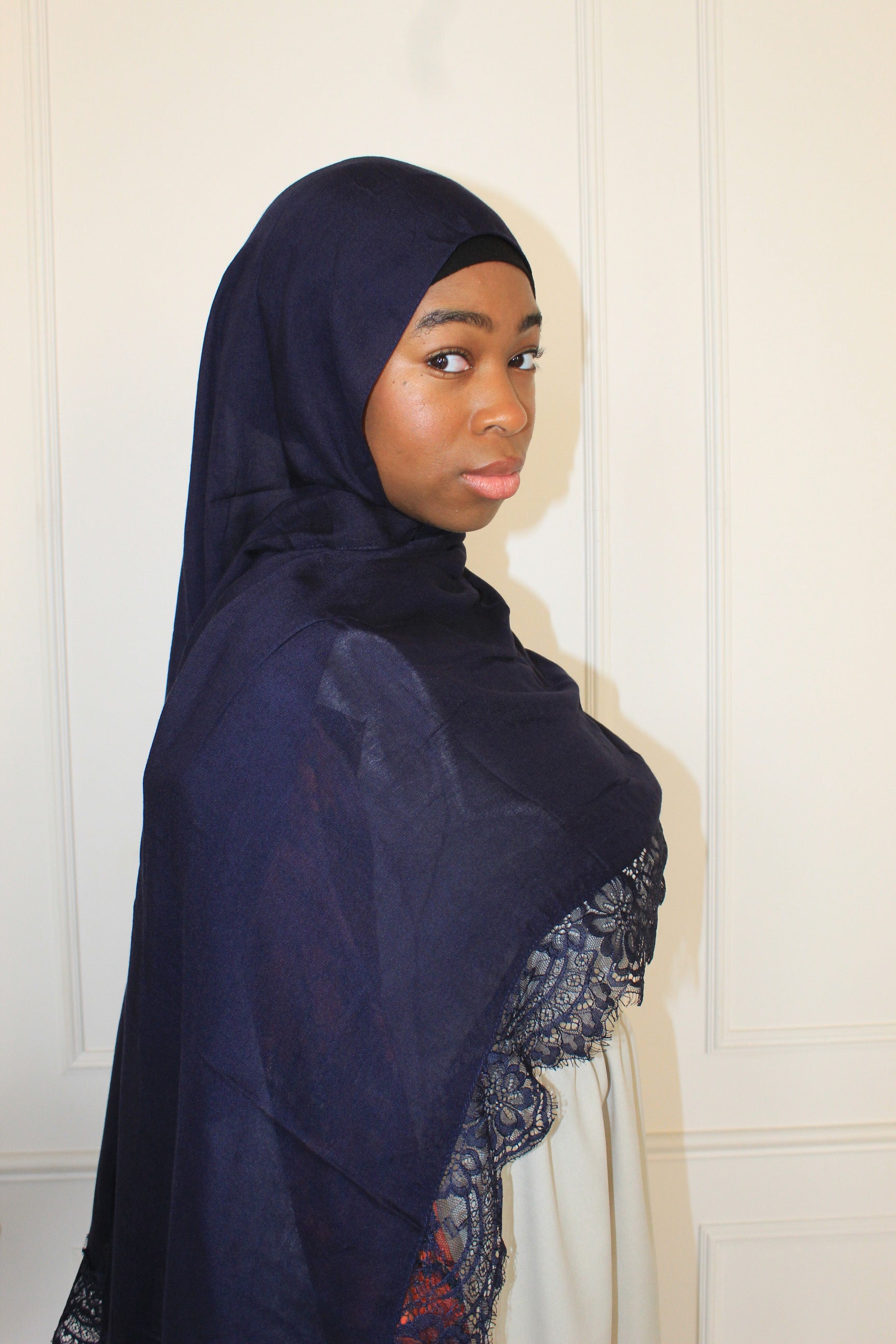 Navy Lace Modal