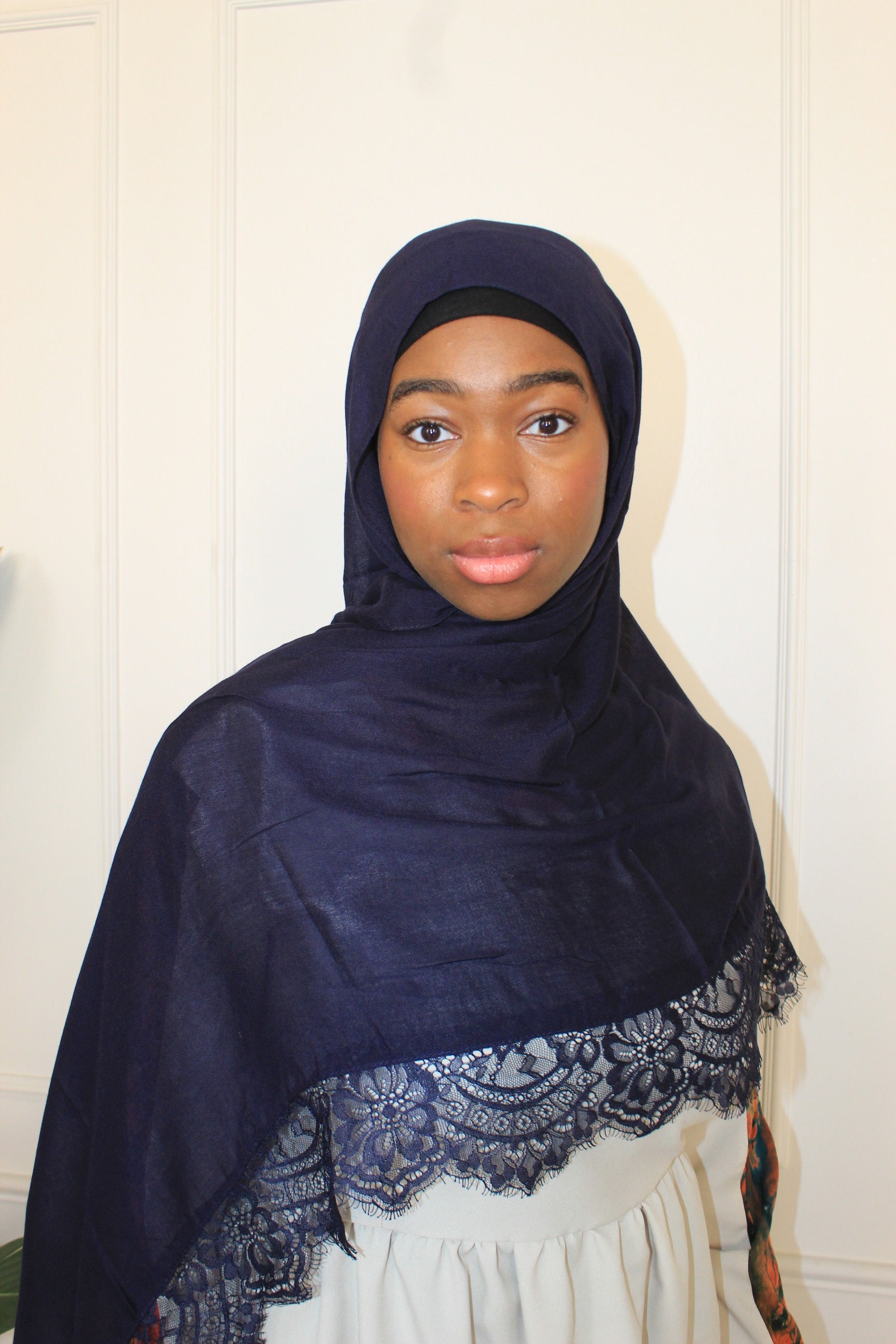 Navy Lace Modal