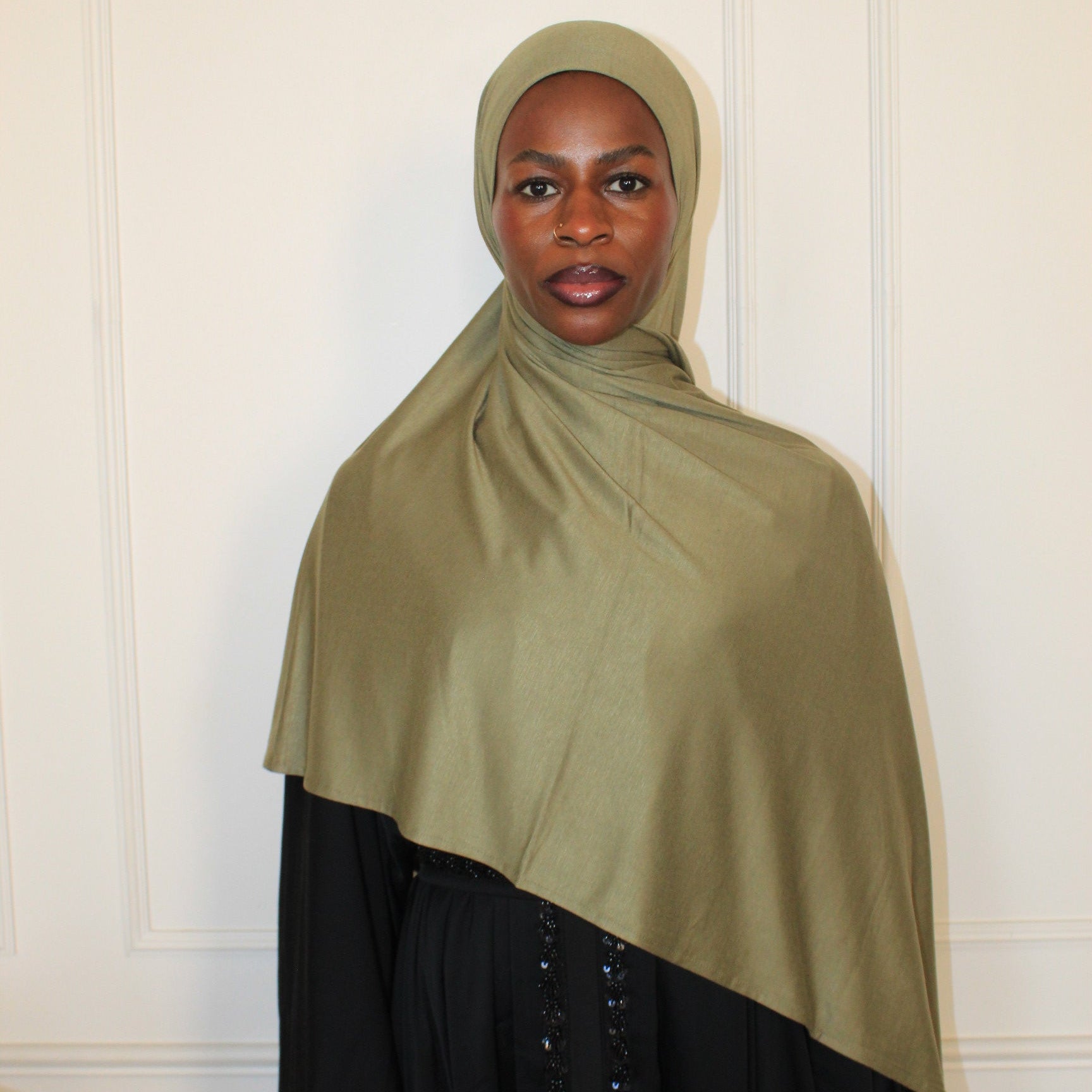Premium Maxi Jersey Hijab-Olive