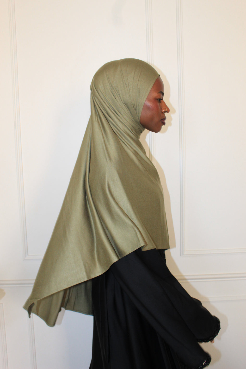 Premium Maxi Jersey Hijab-Olive