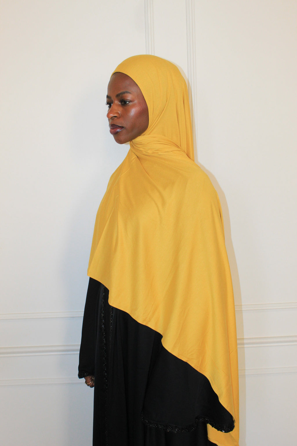 Premium Maxi Jersey Hijab-Yellow