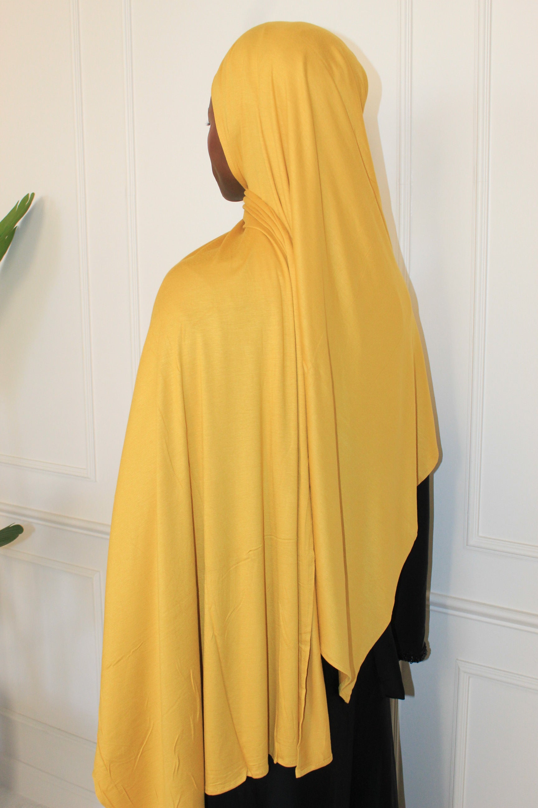 Premium Maxi Jersey Hijab-Yellow