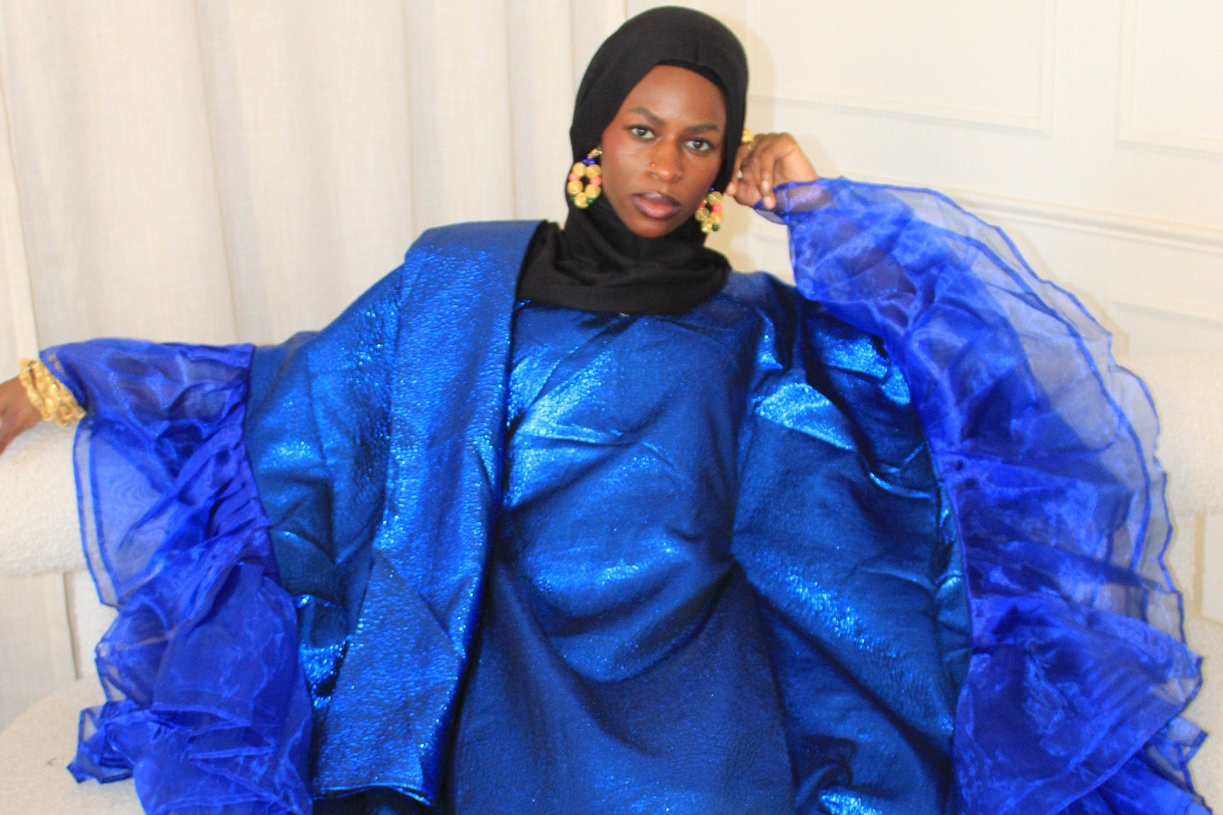 Sapphire Ruffle Boubou